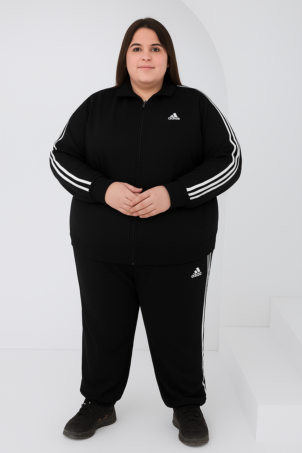 Black Plus Size Female Tracksuit – Style, Comfort & Perfect Fit