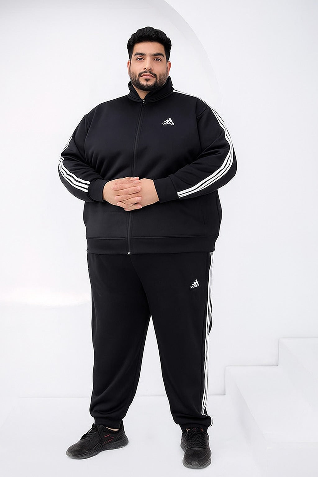 Black Plus Size Male Tracksuit – Style, Comfort & Perfect Fit
