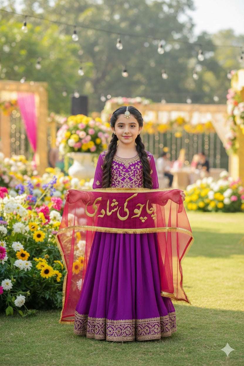 Customised Name Nikkah Dupatta