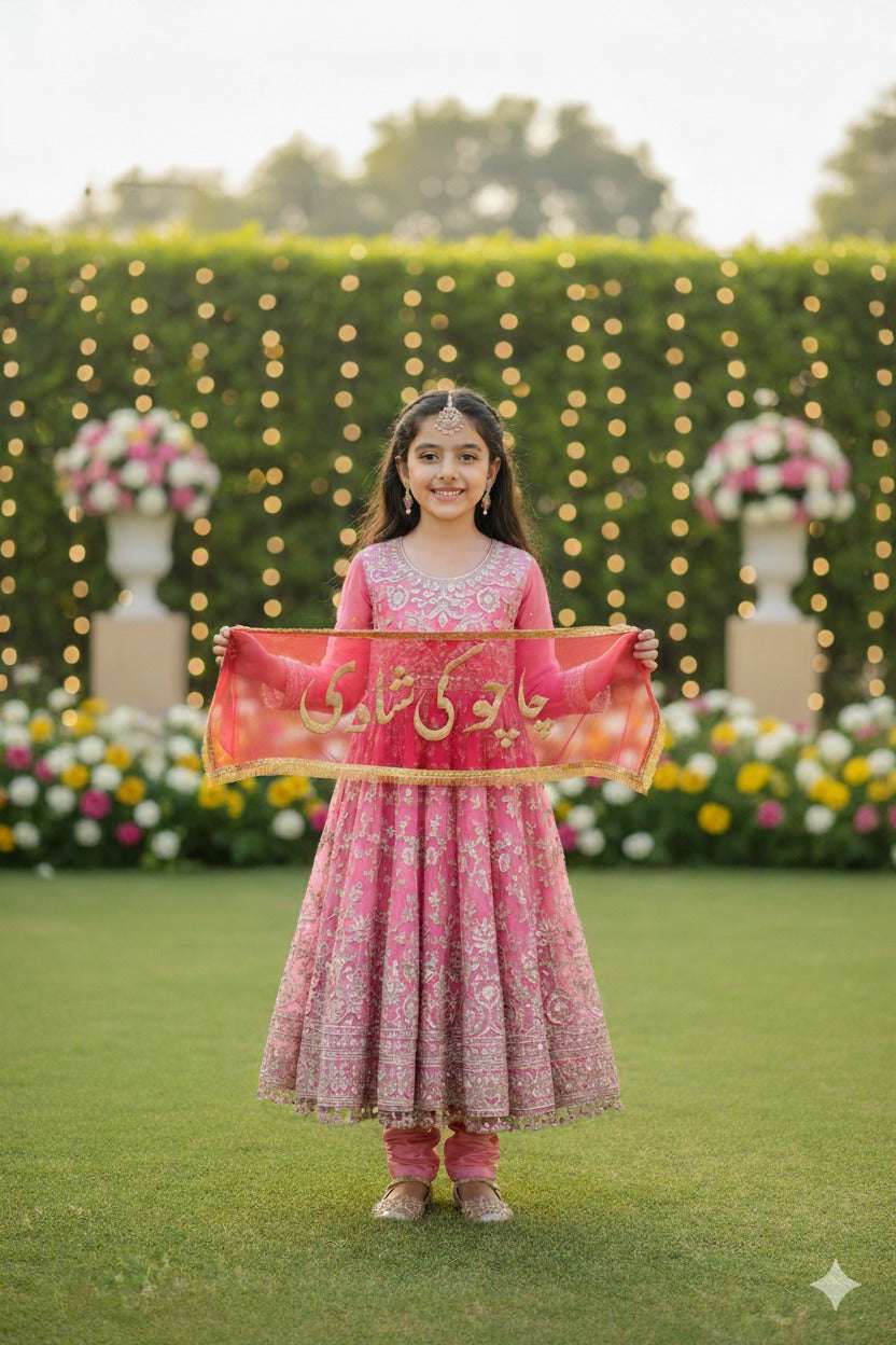 Kids Nikkah Dupatta – Perfect for Mamu & Chachu’s Shaadi